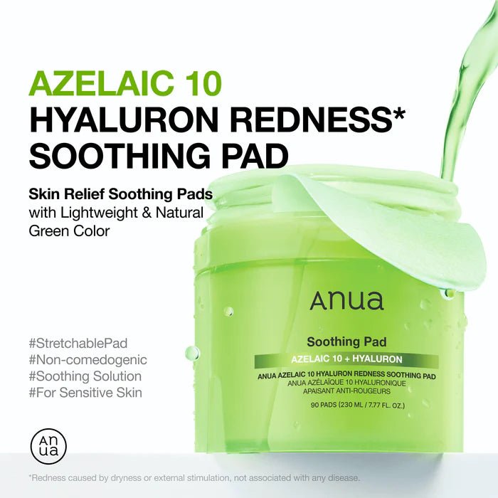 Buy Anua Azelaic 10 Hyaluron Redness Soothing Pad 180ml Online in Saudi Arabia - YASHIE SA