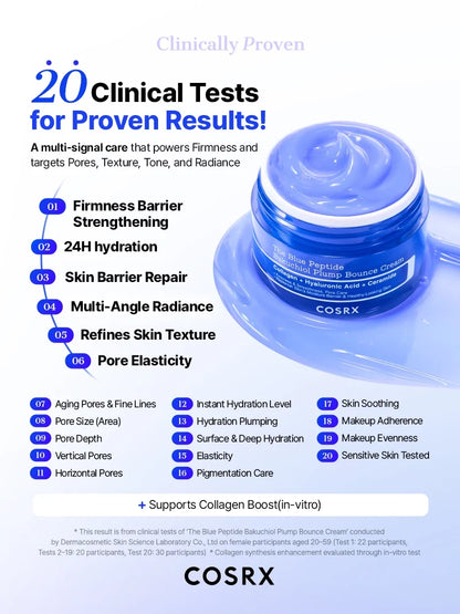 The Blue Peptide Bakuchiol Plump Bounce Cream 50ml