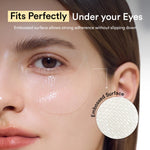 Detailed view of the embossed surface of an Abib hydrogel eye patch for better skin adherence.