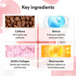 List of key ingredients with images and descriptions on a white background