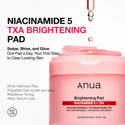 Buy Anua Niacinamide 5 TXA Brightening Pad 180ml Online in Saudi Arabia - YASHIE SA