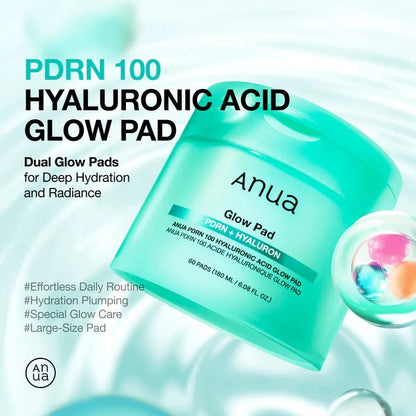 Buy Anua PDRN 100 Hyaluronic Acid Glow Pad 180ml Online in Saudi Arabia - YASHIE SA