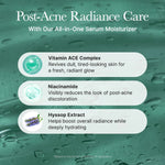 Product shot with benefits: targets post-acne marks, refines texture/lines, and provides deep skin hydration.
