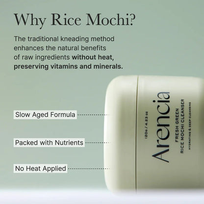 Buy Arencia Fresh Green Rice Mochi Cleanser 120g Online in Saudi Arabia - YASHIE SA