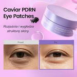 Three-step guide showing how to apply and remove Biodance hydrogel eye patches after 20-30 minutes.