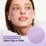 Close-up of Biodance eye patch featuring Diamond Grip embossed texture to prevent slipping or sliding.