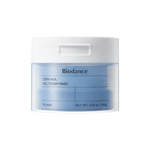 Product shot of the Biodance Cera-nol Gel Toner Pads 60-count white and blue jar.