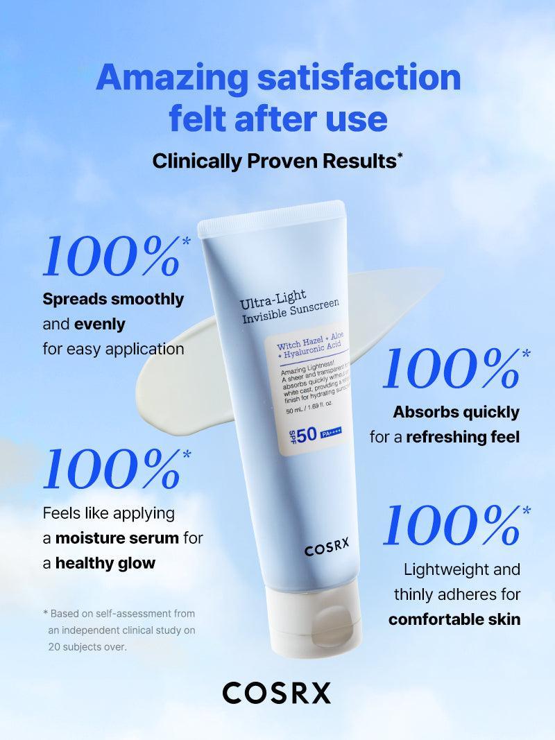 Buy Cosrx Ultra-Light Invisible Sunscreen SPF50 PA++++ 50ml Online in Saudi Arabia - YASHIE SA