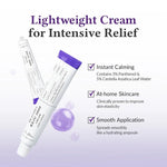 Lightweight soothing cream with panthenol and centella for sensitive skin, instant calming, and smooth hydration.