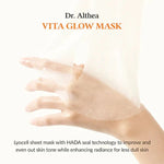 Dr. Althea Vita Glow Mask featuring transparent Lyocell sheet mask material with HADA seal technology for skin radiance.
