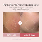 Skin results after 3 days of using Medicube PDRN cream showing reduced redness and glow.