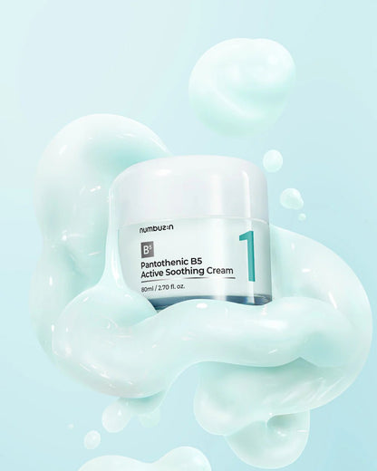 The lightweight, water-drop texture of Numbuzin No.1 Pantothenic B5 Soothing Cream.
