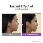 Clinical results showing a 29.22% lifted jawline and improved skin glow after one use.