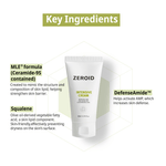 Zeroid Intensive Cream with key ingredients listed on a white background