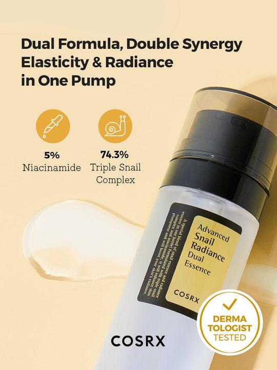 Buy Cosrx Advanced Snail Radiance Dual Essence 80ml Online in Saudi Arabia - YASHIE SA