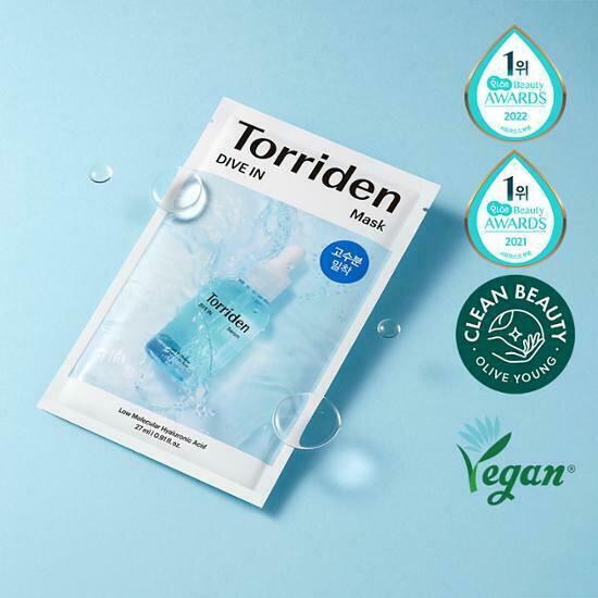 Buy Torriden DIVE IN Low Molecular Hyaluronic Acid Mask Sheet 10 Pcs Online in Saudi Arabia - YASHIE SA